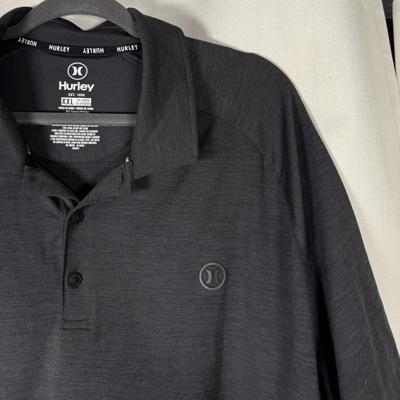 Hurley Dark Grey Black Performance Polo Shirt - Picture 8 of 10